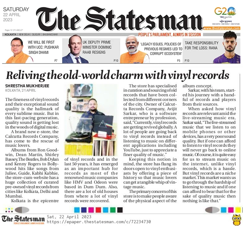 The Statesman newspaper — Reliving the old-world charm with vinyl records