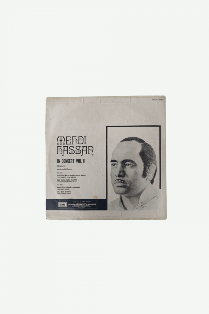 In Concert Vol. II - Mehdi Hassan Preowned Vinyl Record - Image 3