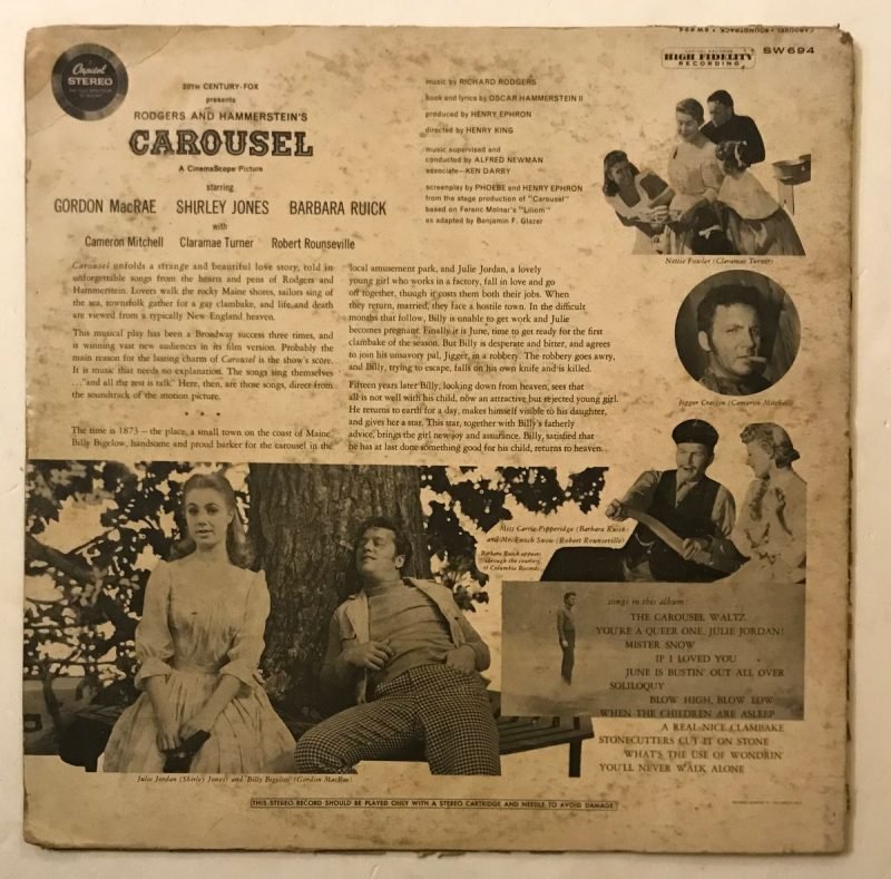 Carousel (From The Sound Track Of The Motion Picture) - Rodgers & Hammerstein Used Vinyl LP Record - Image 3