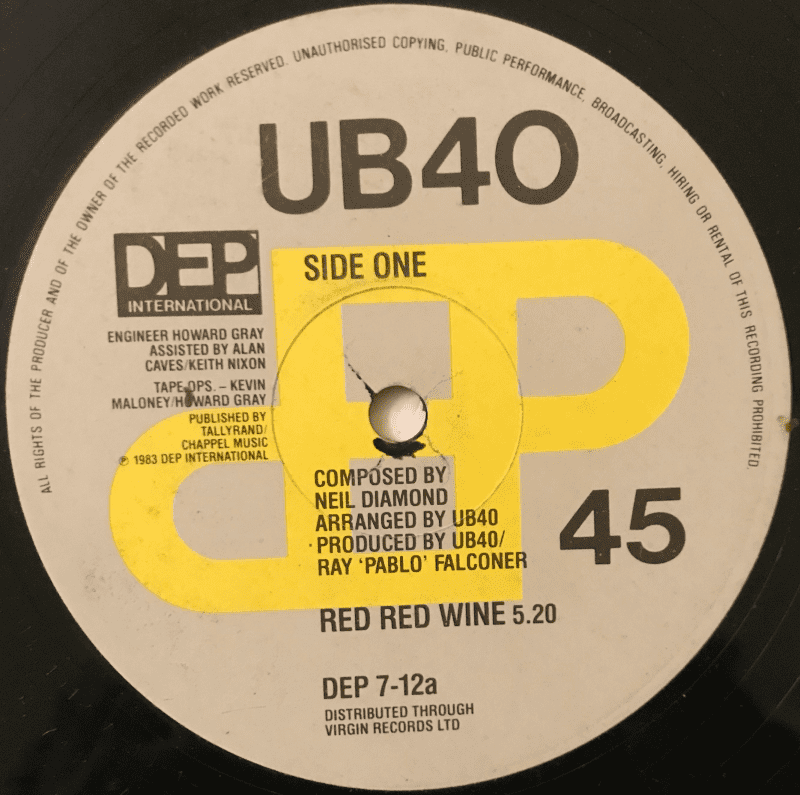 Red Red Wine - UB40 Used Vinyl LP Record - Image 4