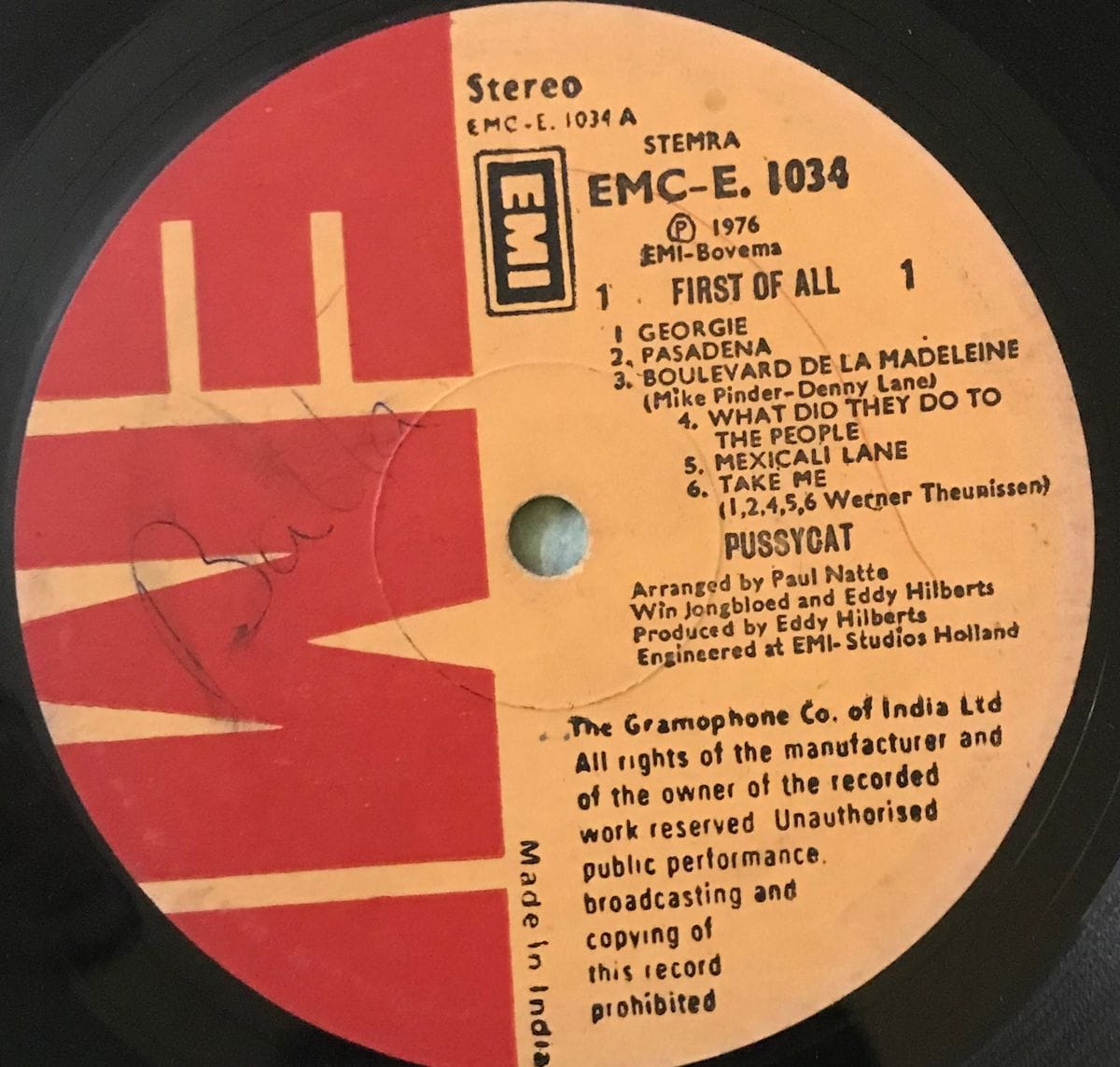 First Of All - Pussycat (2) Used Vinyl LP Record