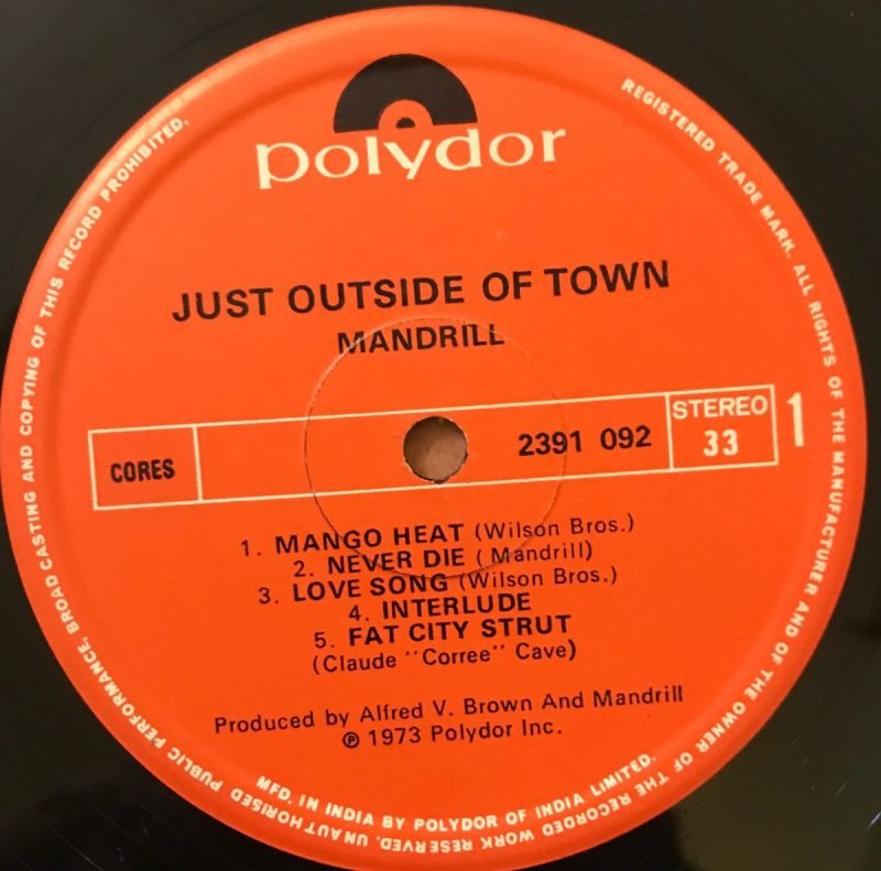 Just Outside Of Town - Mandrill Used Vinyl LP Record - Image 4