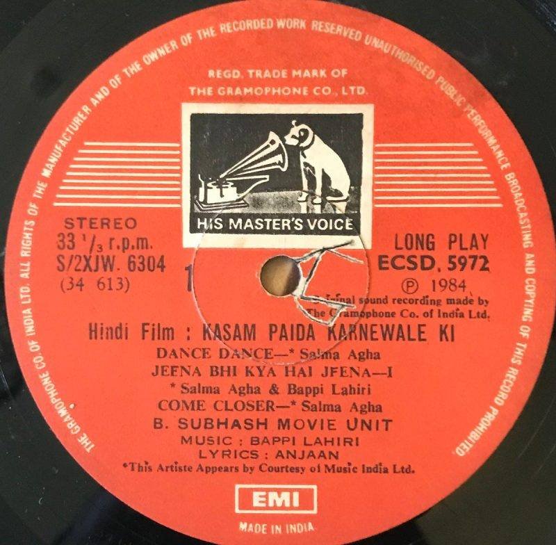 Kasam Paida Karnewale Ki - Bappi Lahiri Used Vinyl LP Record - Image 4