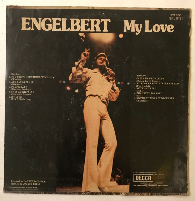 My Love - Engelbert Humperdinck Used Vinyl LP Record - Image 3