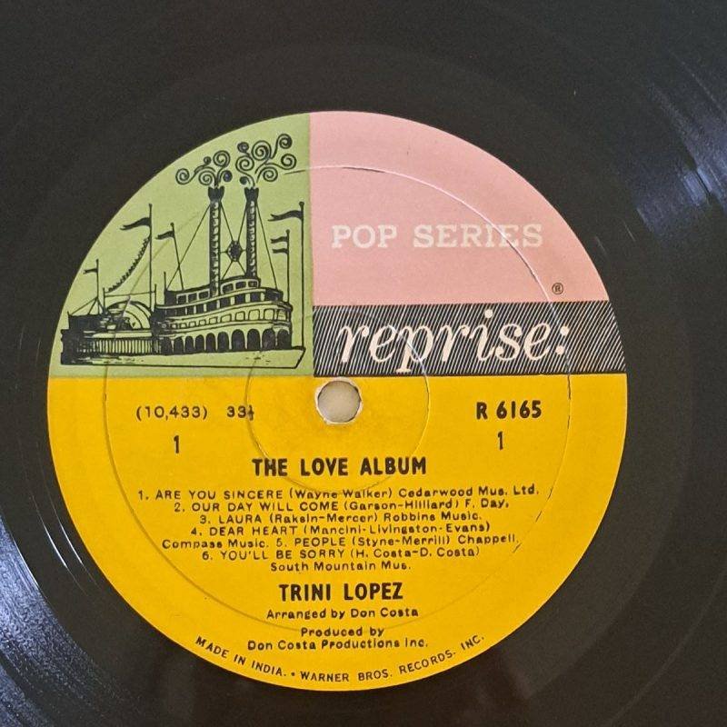 The Love Album - Trini Lopez Used Vinyl LP Record - Image 4