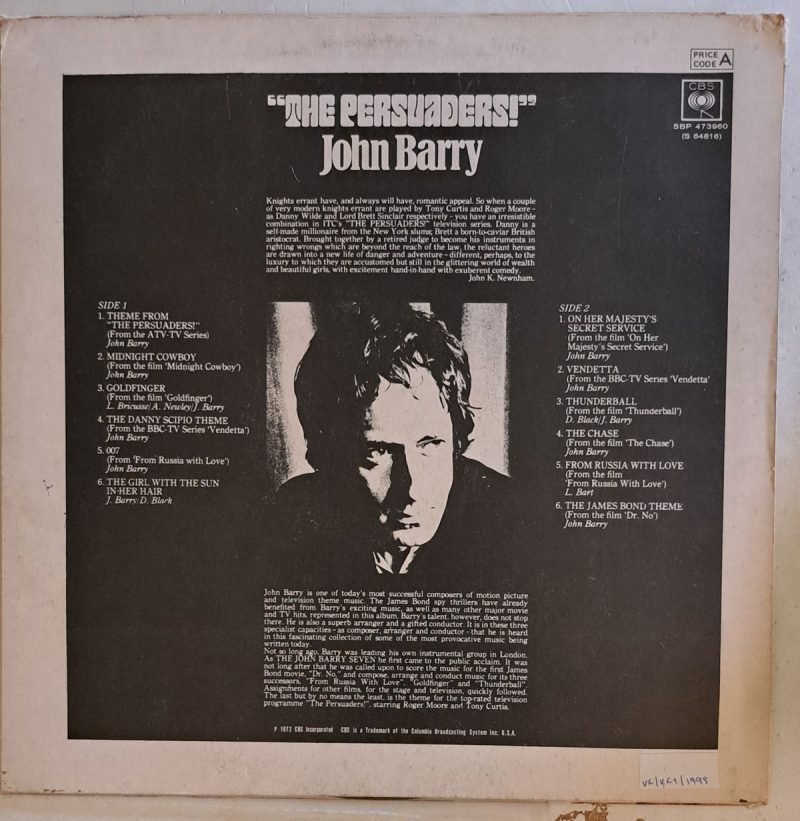 Theme From The Persuaders! - John Barry Used Vinyl LP Record - Image 3