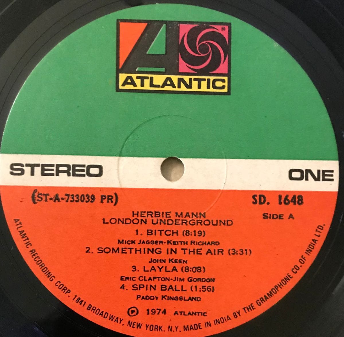 London Underground - Herbie Mann Used Vinyl LP Record