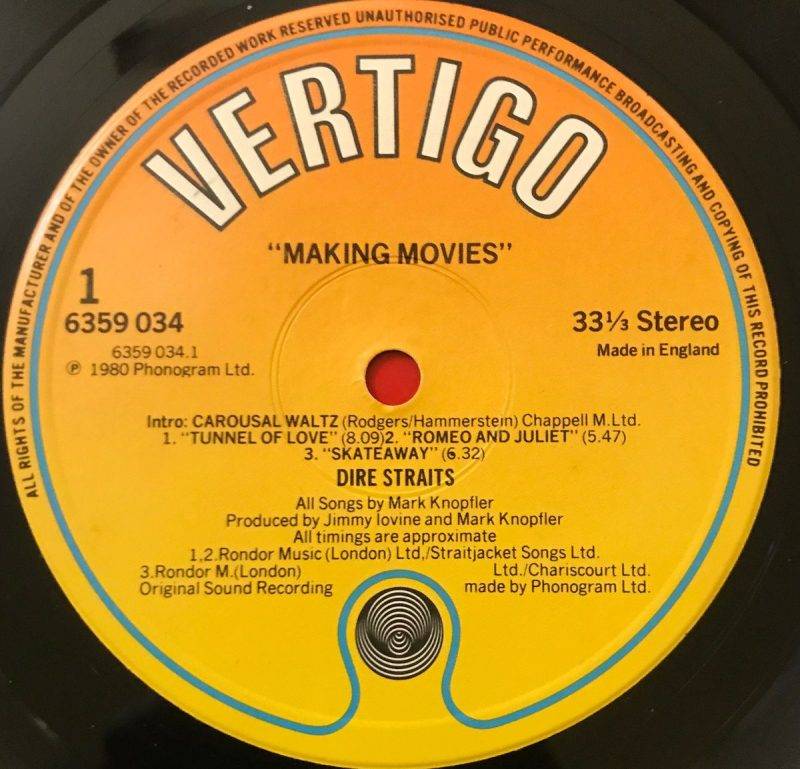 Making Movies - Dire Straits Used Vinyl LP Record 