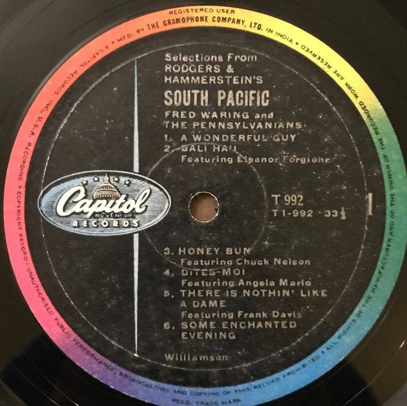 Selections From Rodgers & Hammerstein's South Pacific - Fred Waring & The Pennsylvanians Used Vinyl LP Record - Image 3