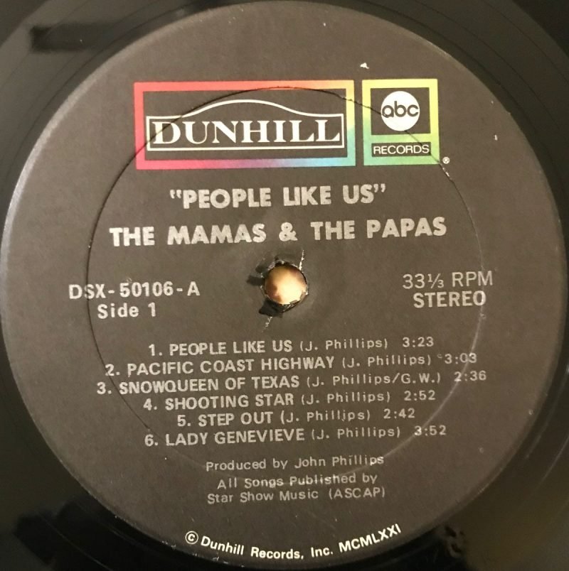 People Like Us - The Mamas & The Papas Used Vinyl LP Record - Image 3