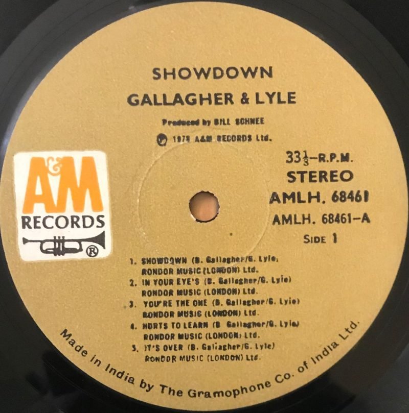 Showdown - Gallagher & Lyle Used Vinyl LP Record - Image 3