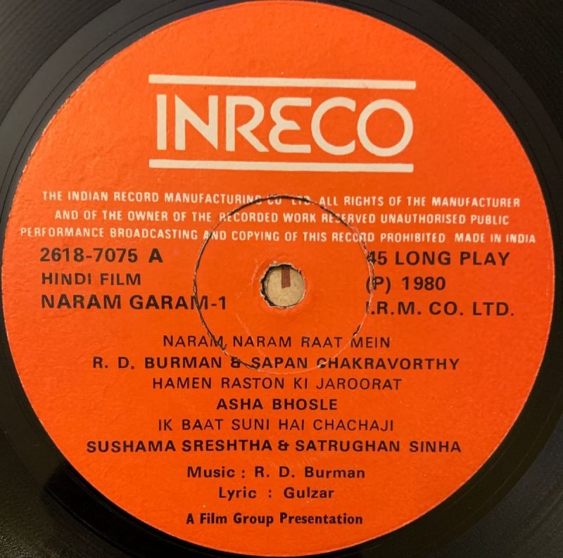 Naram Garam - R. D. Burman Used Vinyl LP Record - Image 3