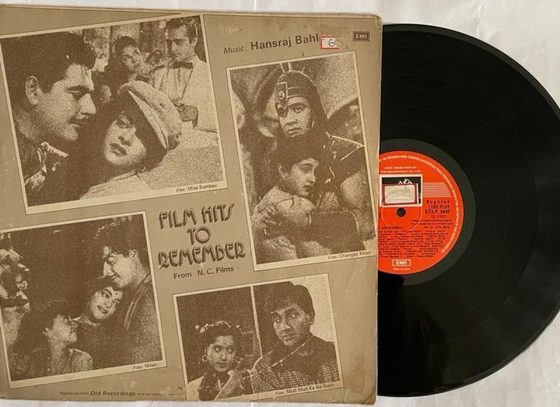 Film Hits to Remember - Hansraj Behl Used Vinyl LP Record (VG+)