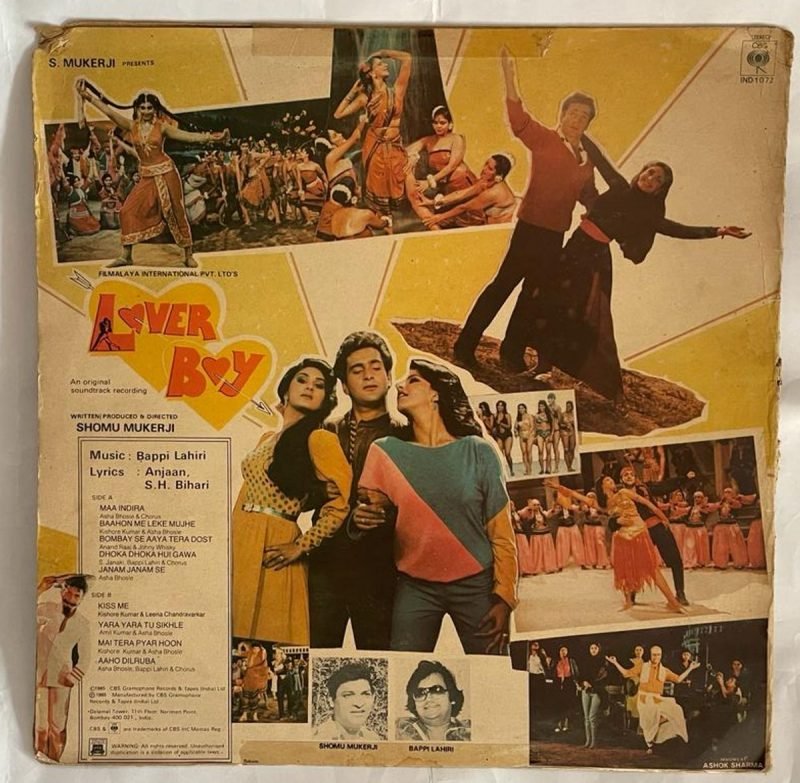 Lover Boy - Bappi Lahiri Used Vinyl LP Record (VG) - Image 3