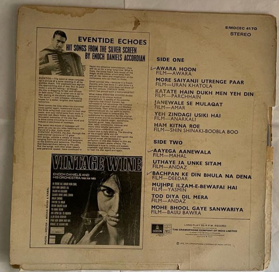 Eventide Echoes - Enoch Daniels Used Vinyl LP Record (VG-) - Image 3