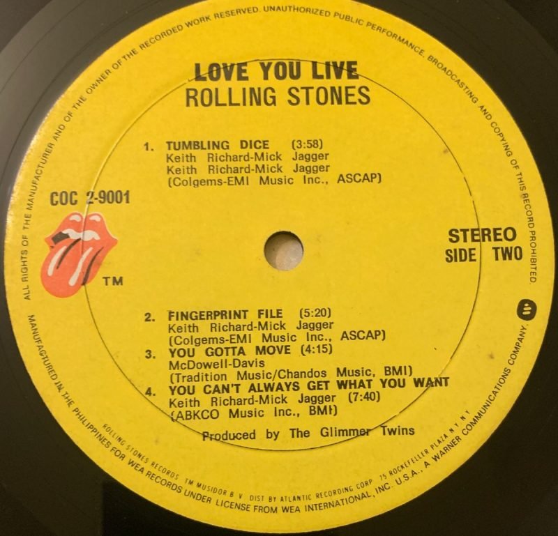 Love You Live - The Rolling Stones Used Vinyl LP Record (VG) - Image 4