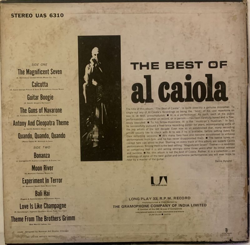 The Best Of Al Caiola - Al Caiola Used Vinyl LP Record (P) - Image 2