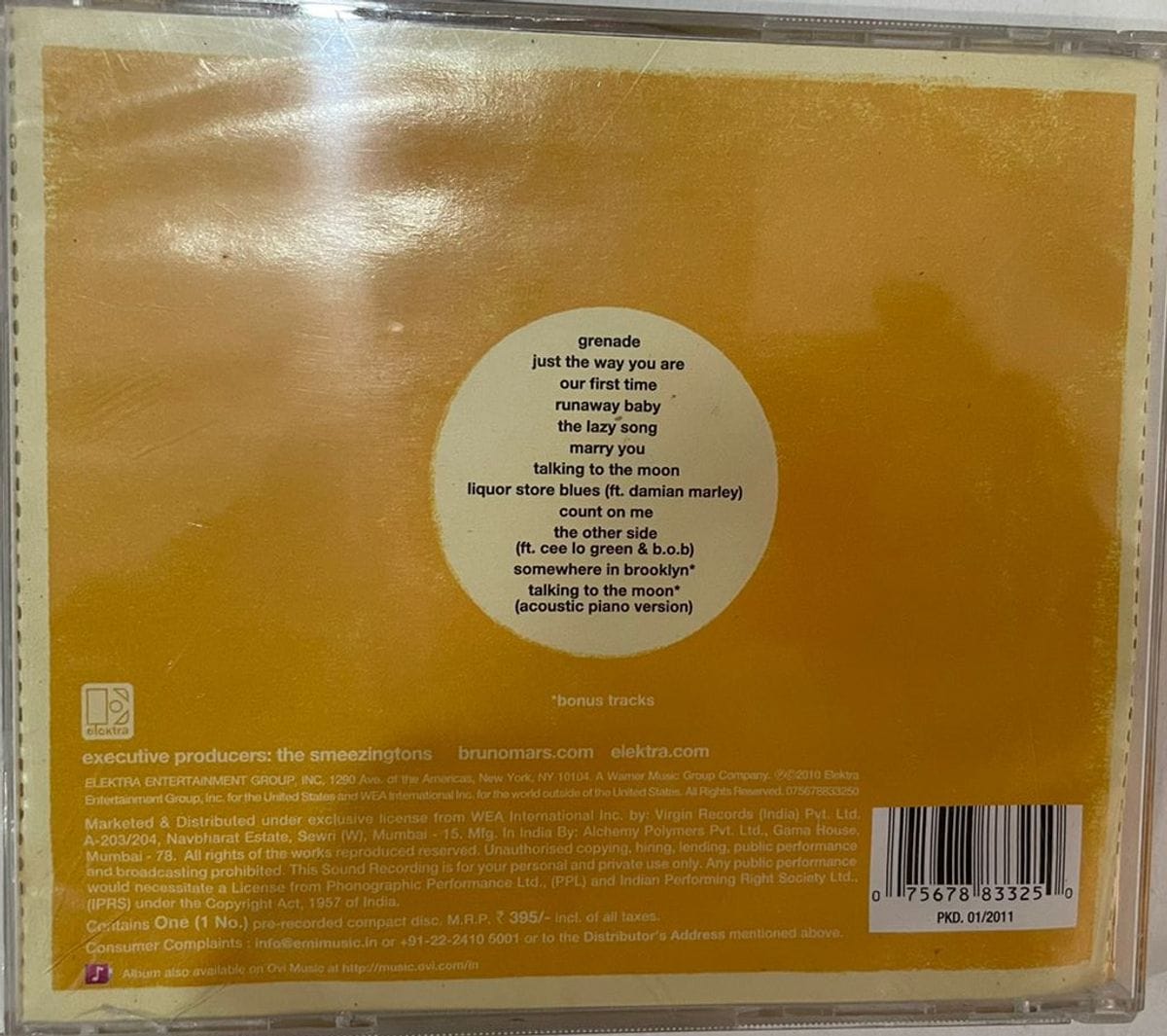 Doo-Wops &amp; Hooligans - Bruno Mars Used Audio CD (VG)