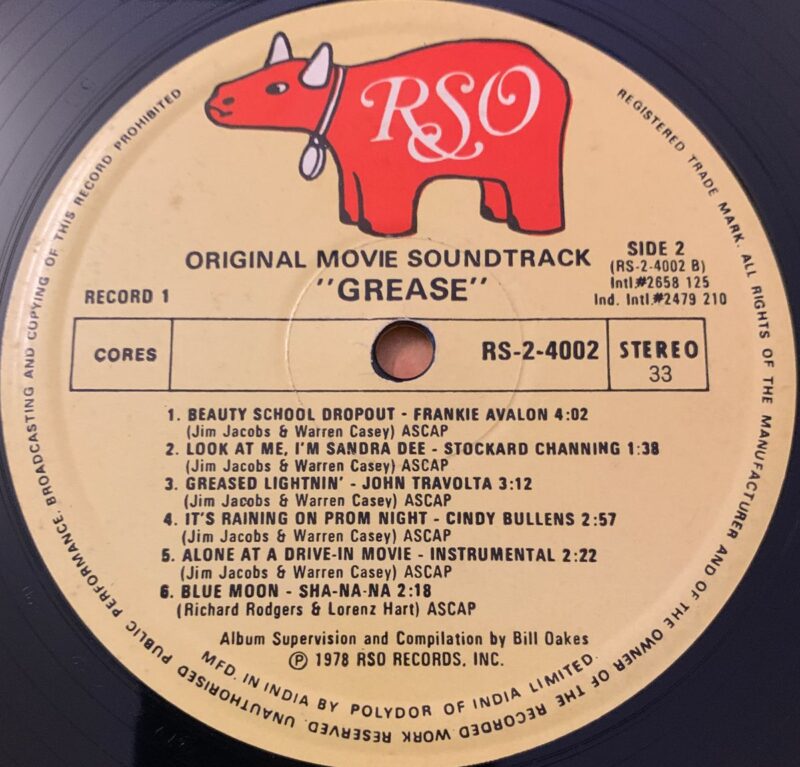 Grease (The Original Soundtrack From The Motion Picture) - Various Used Vinyl LP Record (VG) - Image 5