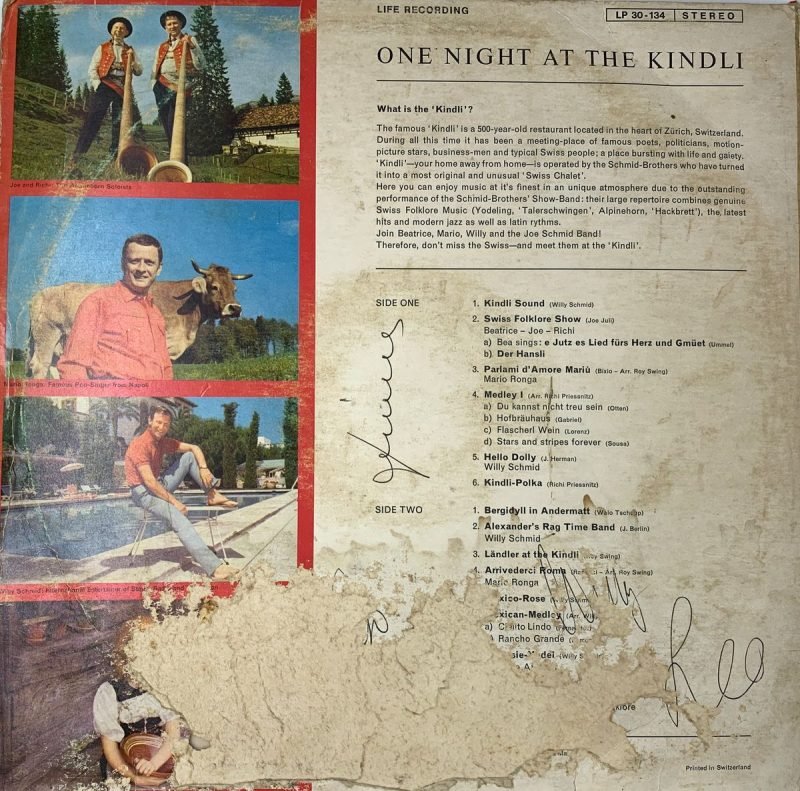 One Night At The Kindli - Bea Abrecht Used Vinyl LP Record (VG-) - Image 2