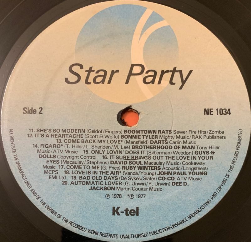 Star Party - Various Used Vinyl LP Record (VG) - Image 3