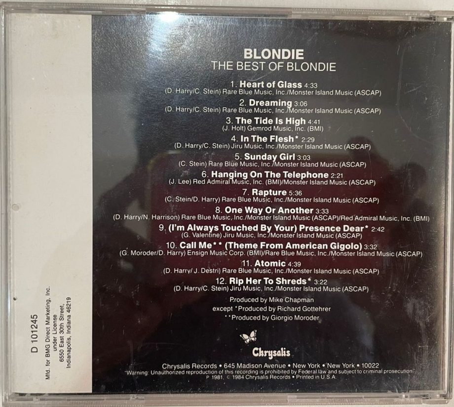 The Best Of Blondie - Blondie Used Audio CD (VG) - Image 2