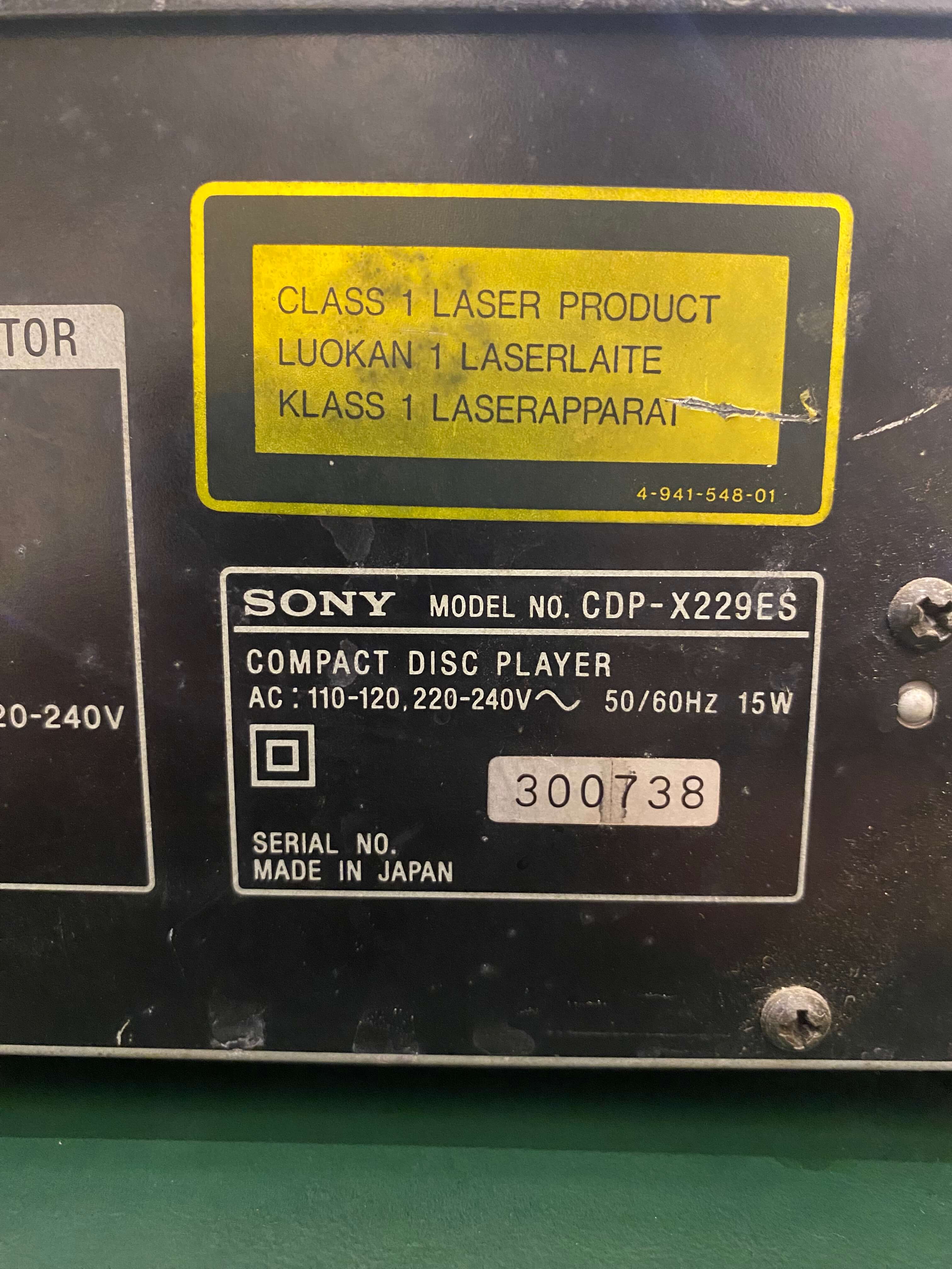 Pre-owned Sony CDP-X229ES CD Player