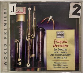 Six Sonates Pour Le Basson Avec Accompagnement de Basse (1802) - François Devienne Used Audio CD (VG)