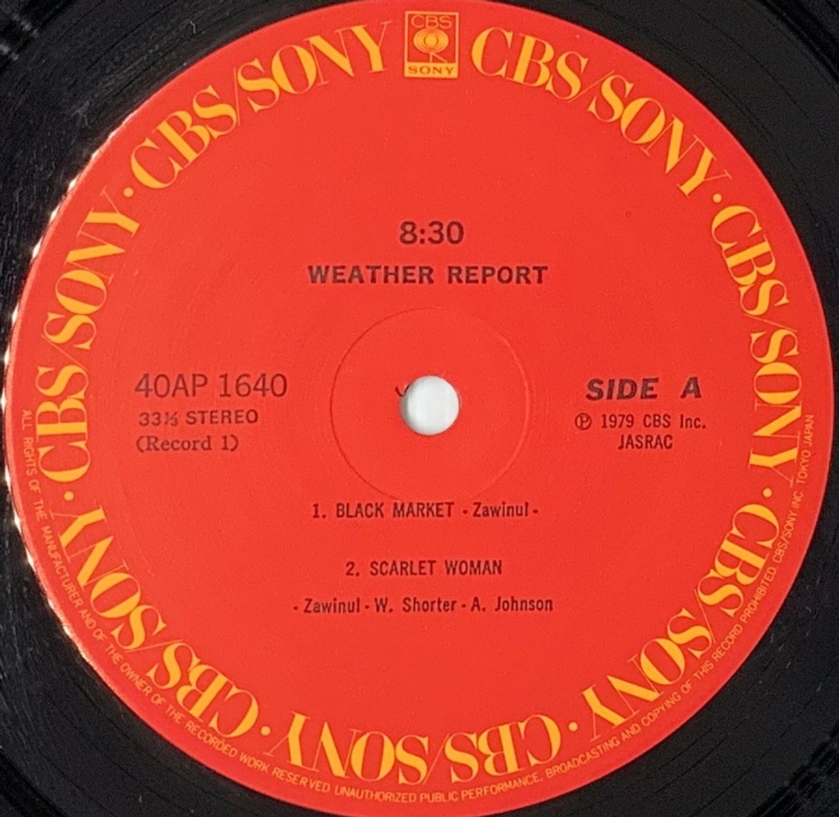 8:30 - Weather Report Used Vinyl LP Record (NM)  Japanese Pressing