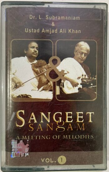 SANGEET SANGAM - DR. L. SUBRAMANIAM & USTAD AMJAD ALI KHAN Used Audio Cassette (VG-)