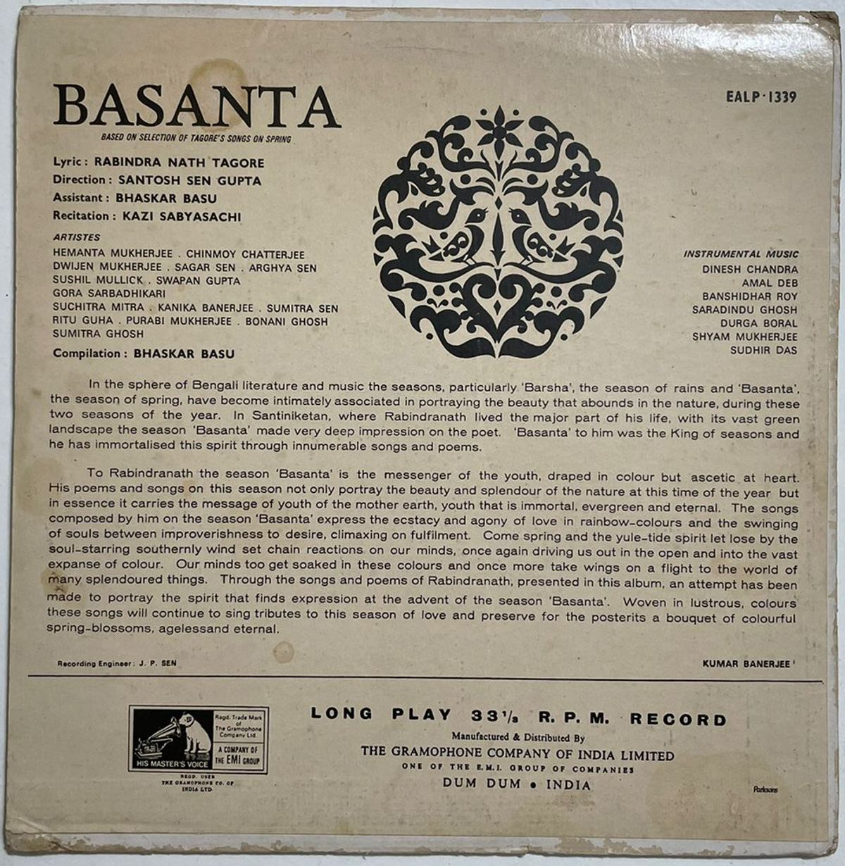 BasantaRabindranathTagoreUsedVinylLPRecordVG_image0_1729241236756.jpg