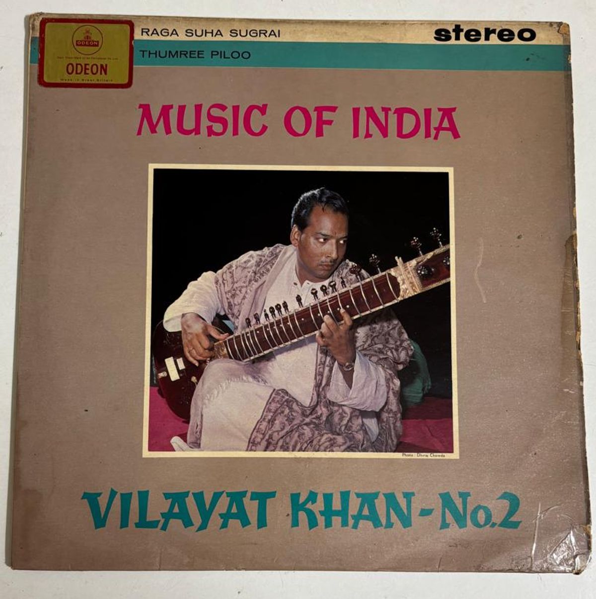 Music Of India No. 2 - Vilayat Khan Used Vinyl LP Record (VG-)