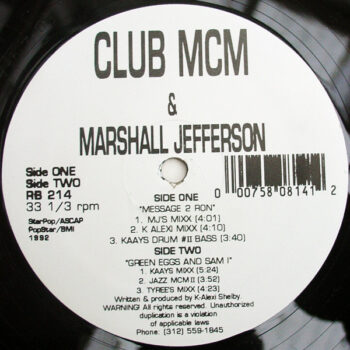Message 2 Ron - Club MCM & Marshall Jefferson - LP - Pre Owned Vinyl (Arrives in 14days)