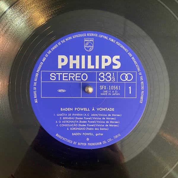 À Vontade - Baden Powell - LP - Pre Owned Vinyl (Arrives in 14days)