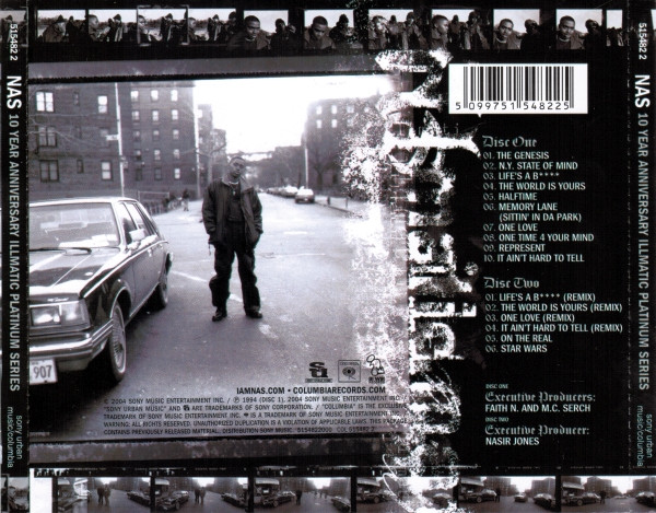 10 Year Anniversary Illmatic Platinum Series - Nas - Audio CD - Pre Owned CDs (Arrives in 14days)