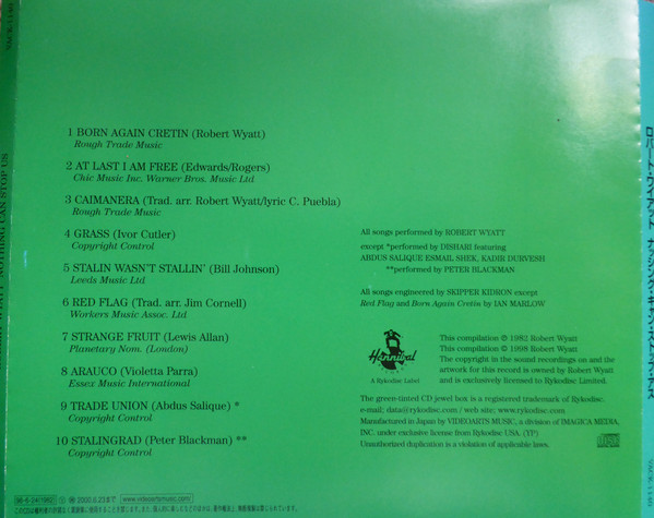 Nothing Can Stop Us - Robert Wyatt - Audio CD - Pre Owned CDs (Arrives in 14days)