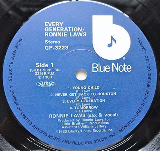 Every Generation - Ronnie Laws - LP - Pre Owned Vinyl (Arrives in 14days)