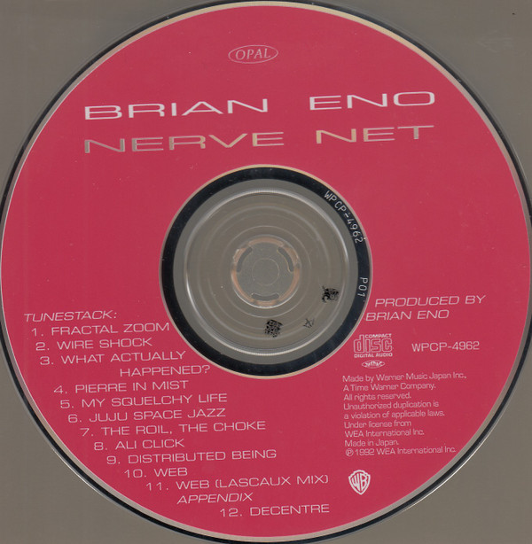 Nerve Net - Brian Eno - Audio CD - Pre Owned CDs (Arrives in 14days)