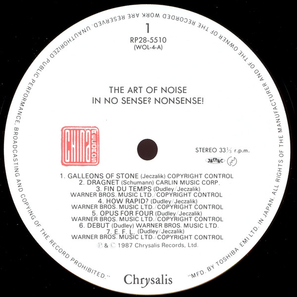 In No Sense? Nonsense! - The Art Of Noise - LP - Pre Owned Vinyl (Arrives in 14days)