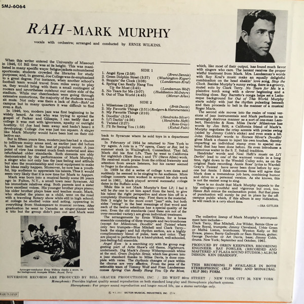 Rah - Mark Murphy - LP - Pre Owned Vinyl (Arrives in 14days)