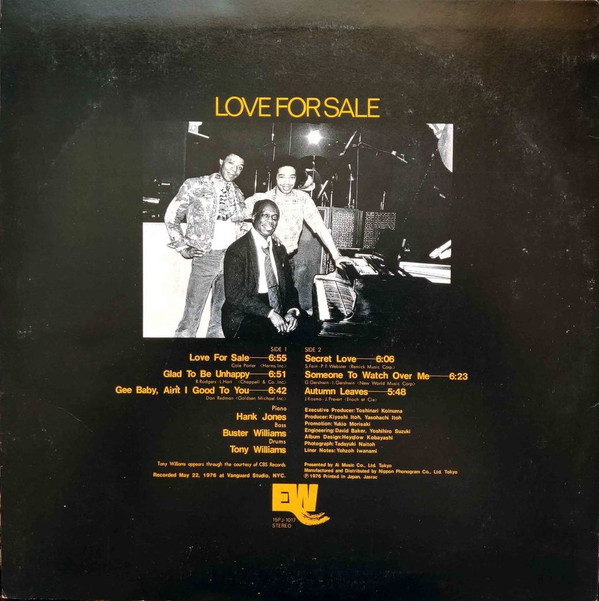 Love For Sale - The Great Jazz Trio - LP - Pre Owned Vinyl (Arrives in 14days)