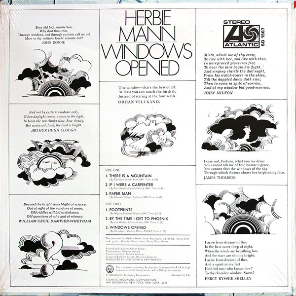 Windows Opened - Herbie Mann - LP - Pre Owned Vinyl (Arrives in 14days)