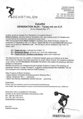Tanze Mit Mir - Generation Aldi - LP - Pre Owned Vinyl (Arrives in 14days)
