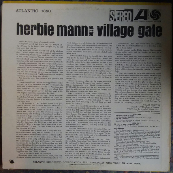 Herbie Mann At The Village Gate - Herbie Mann - LP - Pre Owned Vinyl (Arrives in 14days)
