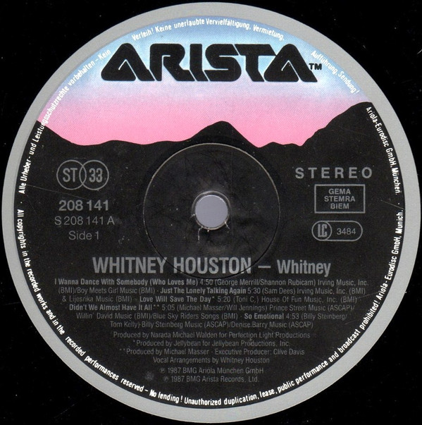 Whitney - Whitney Houston - LP - Pre Owned Vinyl (Arrives in 21days)