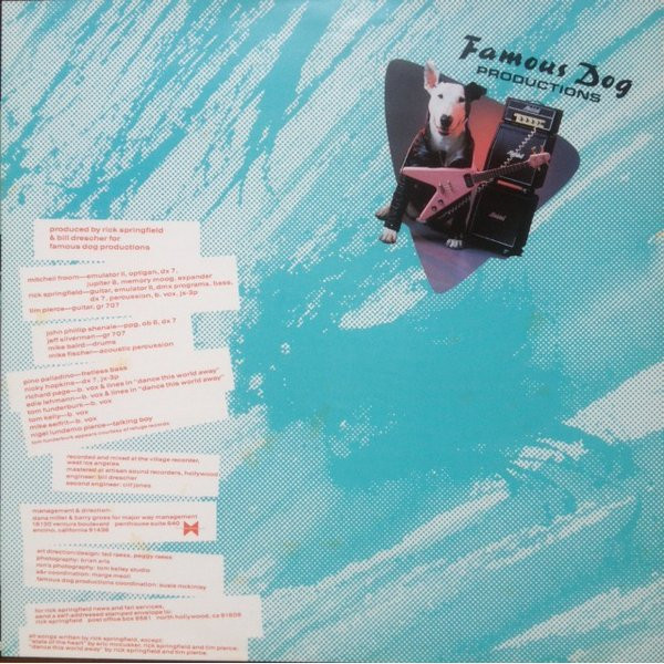 Tao - Rick Springfield - LP - Pre Owned Vinyl (Arrives in 21days)