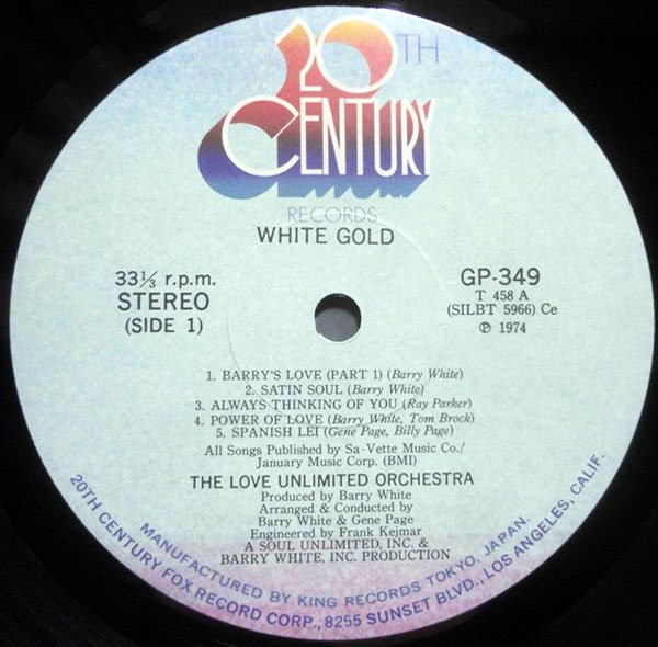 White Gold - The Love Unlimited Orchestra* - LP - Pre Owned Vinyl (Arrives in 21days)