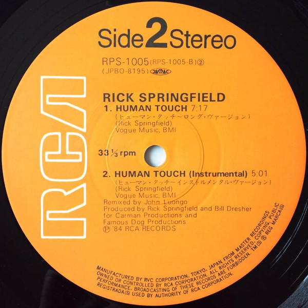 Bop 'Til You Drop - Rick Springfield - LP - Pre Owned Vinyl (Arrives in 21days)