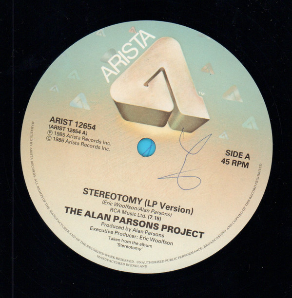 Stereotomy - The Alan Parsons Project - LP - Pre Owned Vinyl (Arrives in 21days)