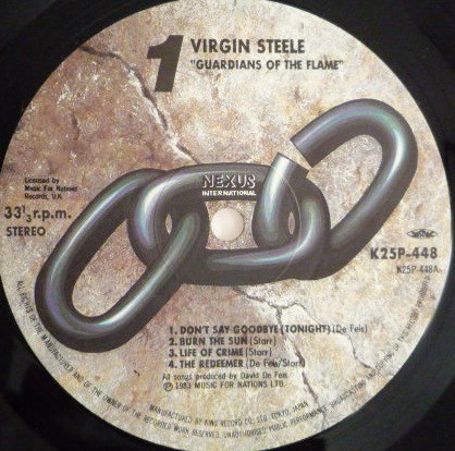 Guardians Of The Flame - Virgin Steele - LP - Pre Owned Vinyl (Arrives in 21days)